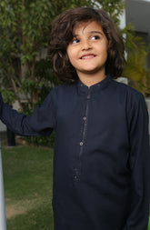 SUMMER'22 BOYS CASUAL STYLING KAMEEZ SHALWAR NAVY BLUE