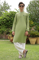 TARZ-E-PAKISTAN TEENS CASUAL STYLING KURTA LIGHT GREEN