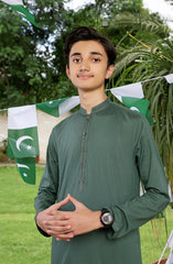 TARZZ PAKISTAN TEENS CASUAL STYLING KURTA DARK GREEN