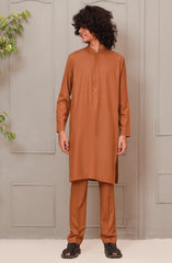 SUMMER'23 TEENS KURTA PAJAMA CASUAL BROWN