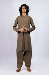 SUMMER'23 TEENS KAMEEZ SHALWAR SEMI FORMAL BROWN