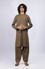 SUMMER'23 TEENS KAMEEZ SHALWAR SEMI FORMAL BROWN