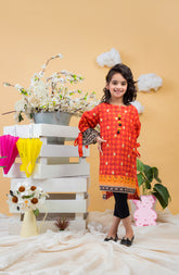 PEACH ROSE STITCHED 1PC STITCH KURTI