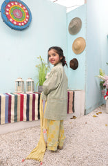 SUMMER'22 GIRLS FLORAL STAMPS 3PC STITCHED SUIT