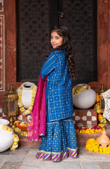 EID FESTIVE'22 GIRLS 3PC STITCHED SUIT