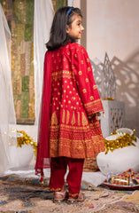 NAZNEEN SEMI FORMAL GIRLS 3PC STITCHED SUIT