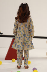 SUMMER'23 PORCLEAN HUT PRINTED GIRLS 2PC STITCHED SUIT