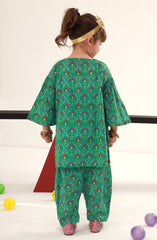 SUMMER'23 BASIC PRINTED GIRLS 2PC STITCHED SUIT