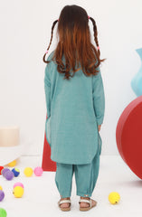 SUMMER'23 SELF JACQURARD GIRLS 2PC STITCHED SUIT