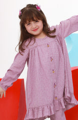 SUMMER'23 SELF JACQURARD GIRLS 2PC STITCHED SUIT