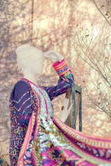 WOMEN PERSIAN WINDMILL EMBROIDERED STITCHED 3PC SUIT