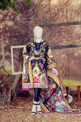 WOMEN ROYAL DELFT EMBROIDERED STITCHED 3PC SUIT