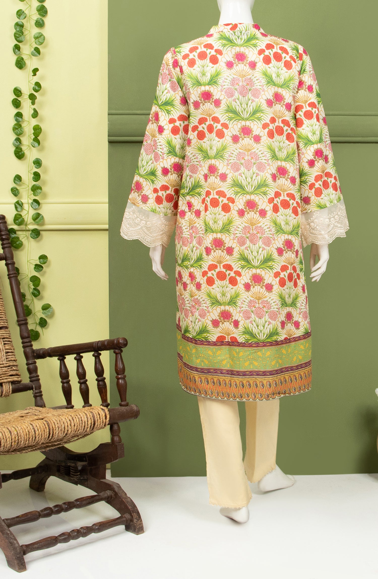 FANCY FLORA LAWN PRINTED 1PC STITCH KURTI (7006481383598)