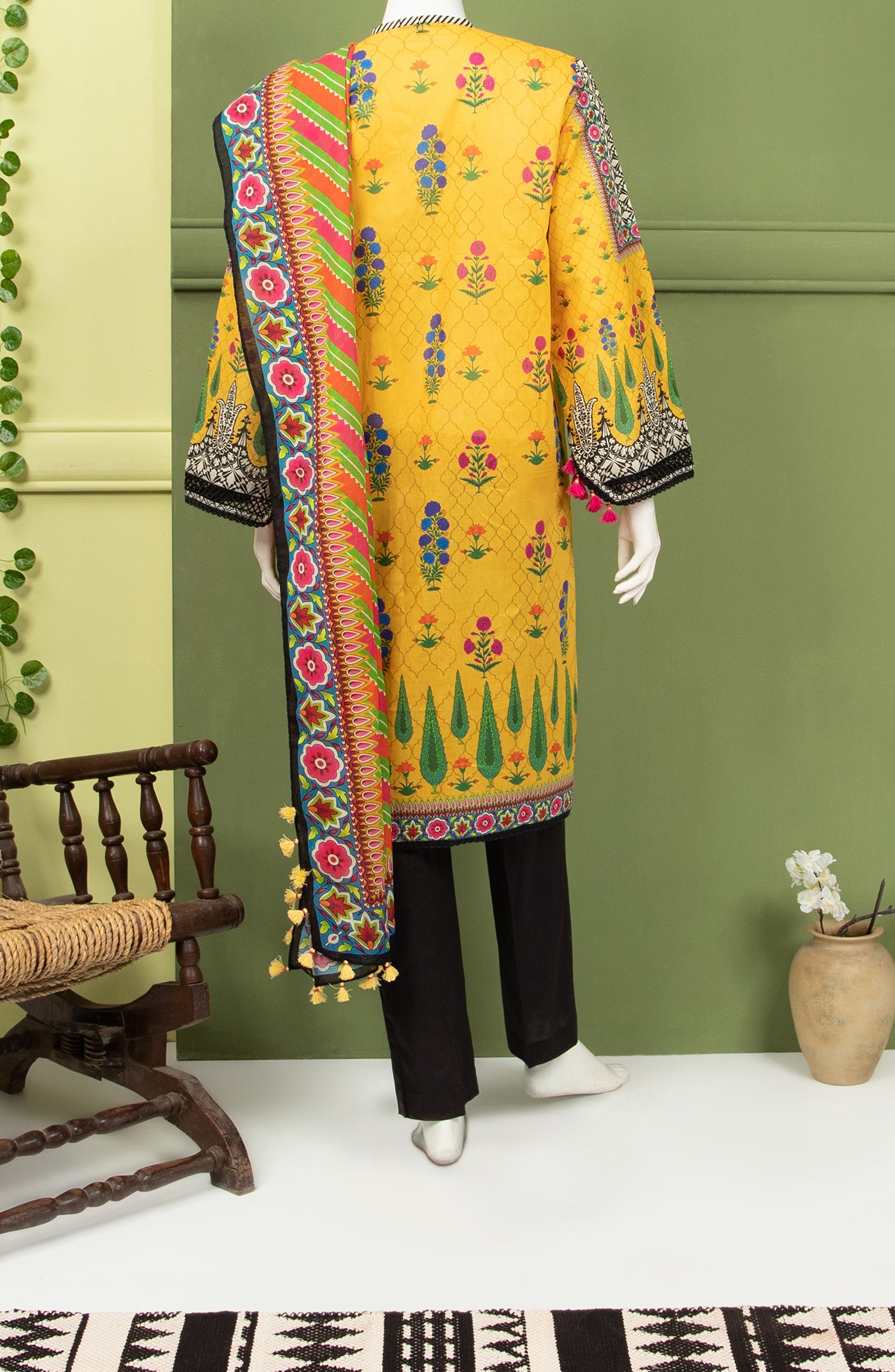 PRINTED V-NECK 3PC SUIT (7006557339822)