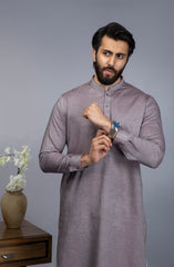 MEN KURTA SEMI FORMAL LIGHT BROWN (6654692589742)