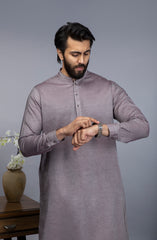 MEN KURTA SEMI FORMAL LIGHT BROWN (6654692589742)