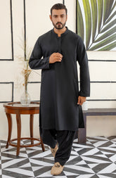 MEN KURTA PLAIN BLACK