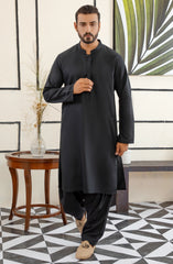 MEN KURTA PLAIN BLACK