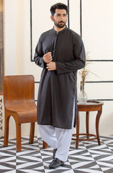 MEN KURTA PLAIN BROWN