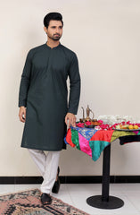 EID FESTIVE'22 MEN KURTA PLAIN GREEN