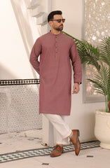 EID FESTIVE'22 MEN KURTA CASUAL LIGHT MAROON