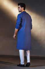 SUMMER'23 MEN KURTA PLAIN BLUE