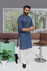 MEN KURTA CASUAL BLUE (6654688067758)