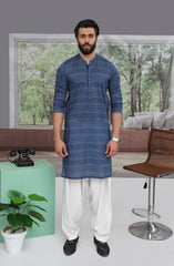 MEN KURTA CASUAL BLUE (6654688067758)
