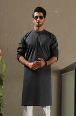 SUMMER'23 MEN KURTA BASIC DARK GREEN