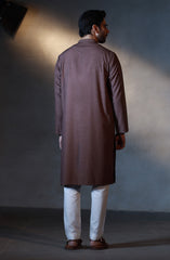 SUMMER'23 MEN KURTA SEMI FORMAL BROWN