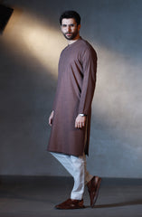 SUMMER'23 MEN KURTA SEMI FORMAL BROWN