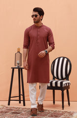 FESTIVE'23 MEN KURTA CASUAL MAROON