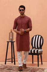 FESTIVE'23 MEN KURTA CASUAL MAROON