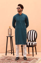 FESTIVE'23 MEN KURTA CASUAL DEEP TEAL