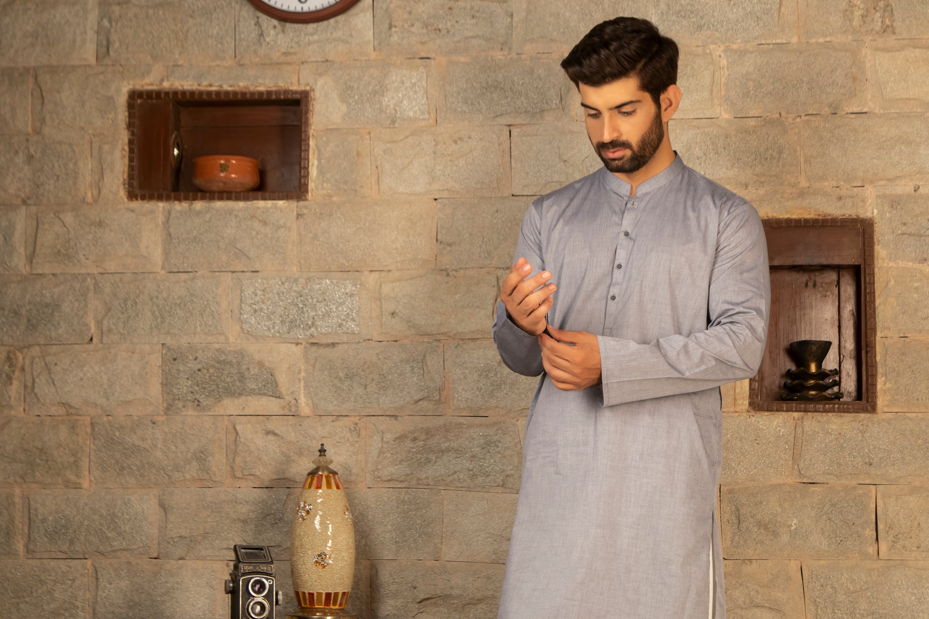 MEN KURTA PLAIN (6657171161262)
