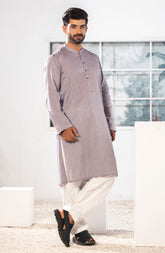 MEN KURTA PLAIN STONE GREY (6847826165934)