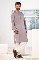 MEN KURTA PLAIN STONE GREY (6847826165934)