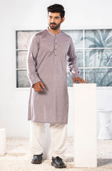 MEN KURTA PLAIN STONE GREY (6847826165934)