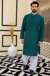 MEN KURTA PLAIN GREEN