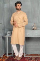 MEN EMBROIDERY KURTA BRONZE (6978214199470)