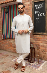 FESTIVE'22 MEN KURTA PLAIN GREY