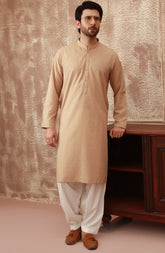 SUMMER'23 MEN KURTA PRINTED KHAKI