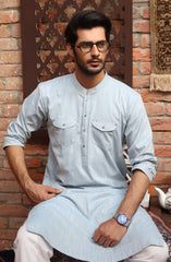 MEN KURTA CASUAL SKY BLUE