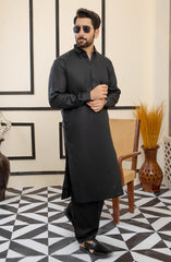 MEN KAMEEZ SHALWAR PLAIN BLACK