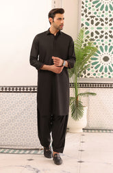 EID FESTIVE'22 MEN MEN KAMEEZ SHALWAR SEMI FORMAL BLACK