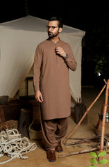 FESTIVE'22 MEN FORMAL STYLING KAMEEZ SHALWAR BROWN