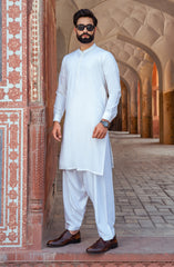 MEN KAMEEZ SHALWAR OFF WHITE