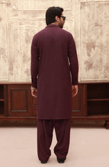 WINTER'22 MEN KAMEEZ SHALWAR SEMI FORMAL BURGENDY