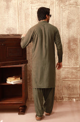 WINTER'22 MEN KAMEEZ SHALWAR CASUAL BROWN