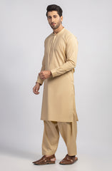 SUMMER'23 MEN KAMEEZ SHALWAR PLAIN KHAKI